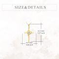 wholesale 14K Gold Diamond Heart Cross Pendant Necklace Religious s for Men & Women-0-3