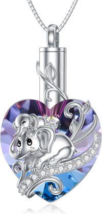 wholesale  Sterling Silver Elephant Urn Necklace for Ashes Cremation Jewelry for Women -Multi