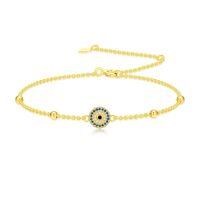 TOUPOP 14K Gold Evil Eye Link Bracelet For Women Protection Jewelry Gift-undefined