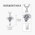 wholesale Sterling Silver Cross Pendant Necklace for Women Men Religious Jewelry Gift for Christmas Birthday Mothers Day-0-43
