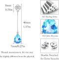wholesale 925 Sterling Silver Blue Topaz Celtic Knot Drop Earrings for Women-0-4