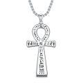 TOUPOP 925 Sterling Silver Ankh Cross Pendant Egyptian Protection Jewelry Gift-0-0