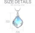wholesale Sterling Silver Natural Gemstone Filigree Teardrop Pendant Necklace for Mom-0-23