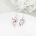 wholesale 925 Sterling Silver Heart-Shaped Dolphins with Cubic Zirconia Drop Earrings for Women/Mother/Daughter/Birthday Gift-0-1