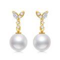 TOUPOP 14K Gold Pearl Dangle Earrings For Women Birthday Gifts-0-0