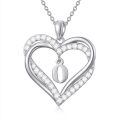 TOUPOP Sterling Silver Heart Initial A-Z Letter Pendant Necklace Gift-0-0