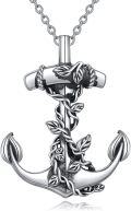 wholesale 925 Sterling Silver Polished Anchor & Rope Tree of Life Pendant Necklaces for Men/Women - Nautical Style Jewelry-0-6