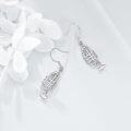 wholesale 925 Sterling Silver Trumpet Musical Instrument Dangle Earrings Gift for Her-0-4
