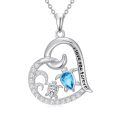 TOUPOP 925 Sterling Silver Heart Jellyfish Sea Turtle Dolphin Starfish Pendant Ocean Necklace-0-0