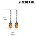 wholesale 925 Sterling Silver Blue Topaz Oval Cut Vintage Style Leverback Earrings-0-7