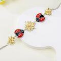 wholesale 925 Sterling Silver Daisy & Ladybug Charm Bracelet - Hypoallergenic Animal s for Women-0-3