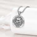 wholesale 925 Sterling Silver Memento Mori Skull Pendant Necklace with Chain for Men & Women-0-3