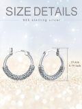 wholesale 925 Sterling Silver Snake Patterned Small Hoop Earrings for Women - Vintage Style  Ideas-0-3