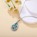 wholesale 925 Sterling Silver Teardrop Abalone Shell Scorpio Pendant Necklace for Women-0-4