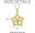 wholesale 14K Gold 0.75 ct Moissanite Star Knot Pendant Necklace for Women and Girls-0-3