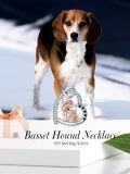 wholesale 925 Sterling Silver Heart-Shaped Pendant with Dachshund Design and Cubic Zirconia Stones - Gifts for Women-0-5