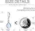 wholesale Sterling Silver Moonstone Larimar Teardrop Earrings Infinity Dangle Gifts-0-2
