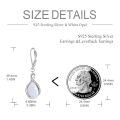 wholesale 925 Sterling Silver Opal Pear-Shaped Drop Earrings with Leverback Hooks for Women Gift Ideas-0-2