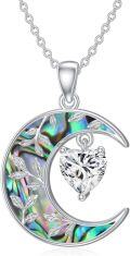 wholesale 925 Sterling Silver Abalone Shell Heart Cross Moon Star Pendant Necklace for Women Gifts-0-0