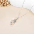wholesale 925 Sterling Silver Amber Mountain Pendant Necklace for Women - Christmas Gifts-0-1