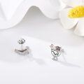 wholesale 925 Sterling Silver Fox Stud Earrings with Cubic Zirconia for Women-0-5