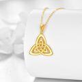wholesale 14K Gold Triquetra Trinity Knot Pendant Necklace for Women Irish s-0-3