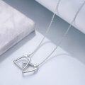 wholesale 925 Sterling Silver Heart-Shaped Pendant Chain Necklace-0-4