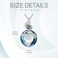 wholesale Sterling Silver Crystal Celtic Knot Heart Ashes Memorial Necklace for Women-0-14