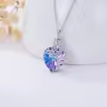 TOUPOP Sterling Silver Crystal Tree Of Life Urn Necklace For Ashes Memorial Gift-0-1