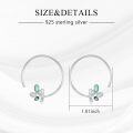 wholesale 925 Sterling Silver with Abalone Shell Hoop Earrings for Women-0-5