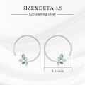 wholesale 925 Sterling Silver Butterfly Hoop Earrings-0-5