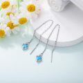 wholesale 925 Sterling Silver Celtic Knot Heart Threader Earrings w 12 Birthstones-0-14