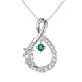 TOUPOP Sterling Silver Lily of the Valley Birth Flower Necklace-0-0