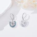 wholesale 925 Sterling Silver Turquoise Boot & Flower Horseshoe Drop Earrings for Women - Western Style s-0-1