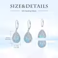 TOUPOP Sterling Silver Gemstone Celtic Tree of Life Teardrop Leverback Earrings-0-4