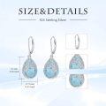 TOUPOP Sterling Silver Gemstone Celtic Tree of Life Teardrop Leverback Earrings-0-4
