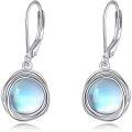 wholesale Sterling Silver Lapis Turquoise Larimar Opal Black Pearl Dangle Earrings-0-15