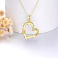 wholesale Sterling Silver Moissanite Heart Necklace for Women 18 +2 Chain-0-2