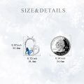 wholesale 925 Sterling Silver Child Of God Heart Cross Blue Butterfly Crystal Pendant Necklace-0-3