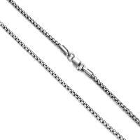 wholesale 925 Sterling Silver Round Chain Necklace for Men Women 1.0mm-3.0mm 16-36 inch (with gift)-Length:16 Inch