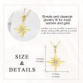 wholesale 14K Gold Moissanite Star Necklace - Sparkling North Star Pendant, 16-18 Chain, Gift for Women-0-4
