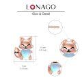 wholesale 925 Sterling Silver Cute Fox Holding Heart Earrings Wholesale Pink-0-7
