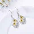 wholesale 925 Sterling Silver Sunflower Dangle Drop Charm Earrings for Women Gifts-0-2