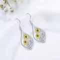 wholesale 925 Sterling Silver Sunflower Dangle Drop Charm Earrings Wholesale for Women Gifts-0-2