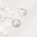 wholesale 925 Sterling Silver Rabbit Hoop Earrings - Adorable Bunny  for Girls & Women-0-3