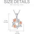 wholesale 925 Sterling Silver Floral Celtic Knot Triquetra Pendant Necklace for Women-0-5