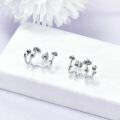 wholesale 925 Sterling Silver Mushroom Rose Cross Stud Claw Earrings - Gothic Cuff Jewelry for Women Gifts-0-4