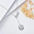 wholesale 925 Sterling Silver Infinity & Horse Shoe Cowboy Boot Pendant Necklace with Cubic Zirconia Stones-0-4
