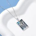 wholesale 925 Sterling Silver Tree of Life Abalone Shell Rectangle Hug Pendant Necklace for Women Romantic s-0-2