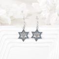wholesale 925 Sterling Silver Blue Enamel Star of David Dangle Earrings for Women Mothers Day GiftÓÌÌ«½ÌÊÎÆ·Ä¸Ç×½ÚÀñÎï-0-4